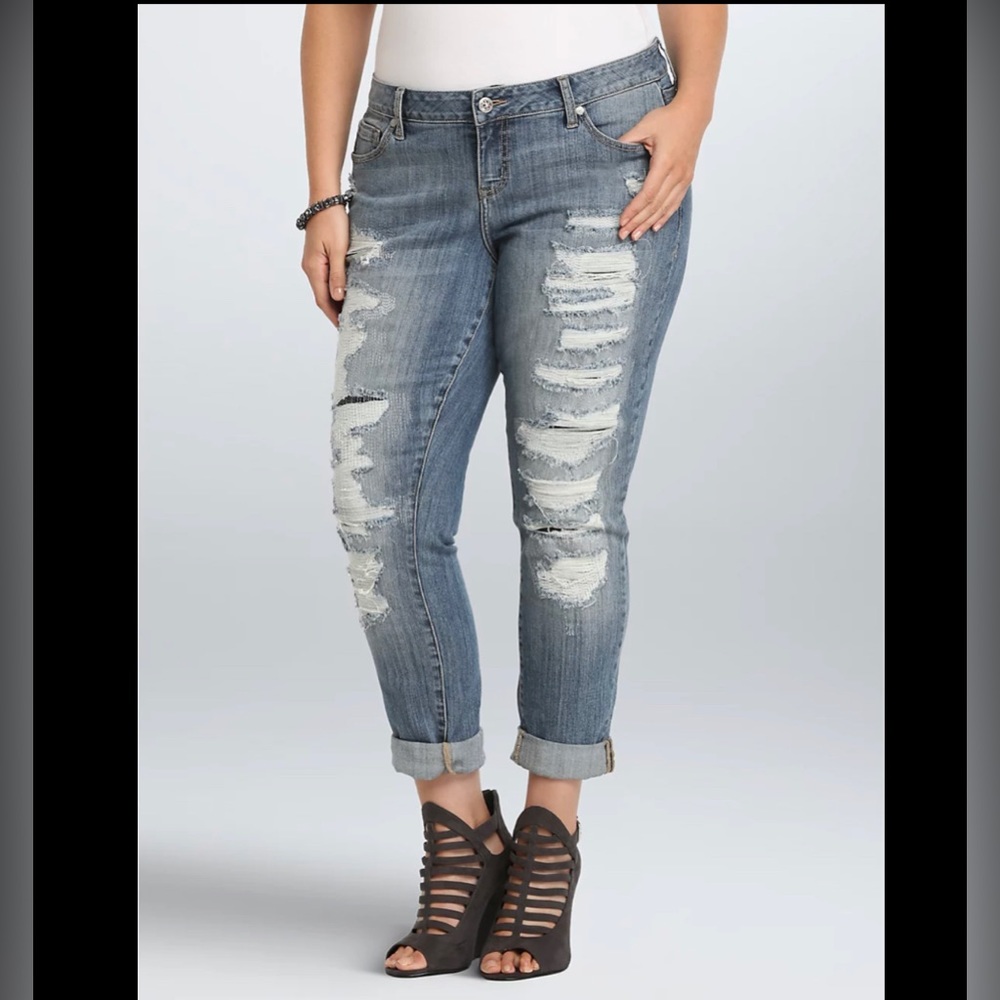Torrid Premium Destruct Boyfriend Jean